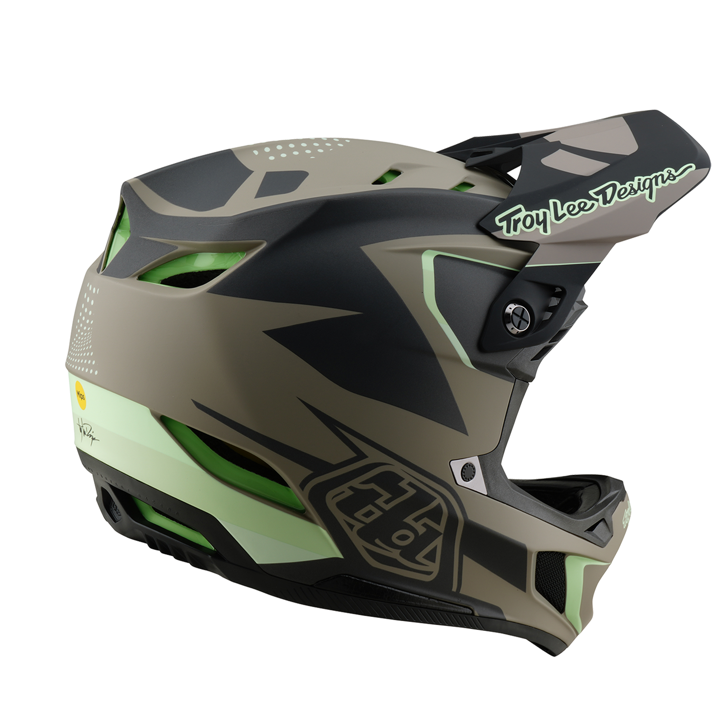 Troy Lee Design D4 COMPOSITE MIPS MTB-hjelm Brun/sort/gul