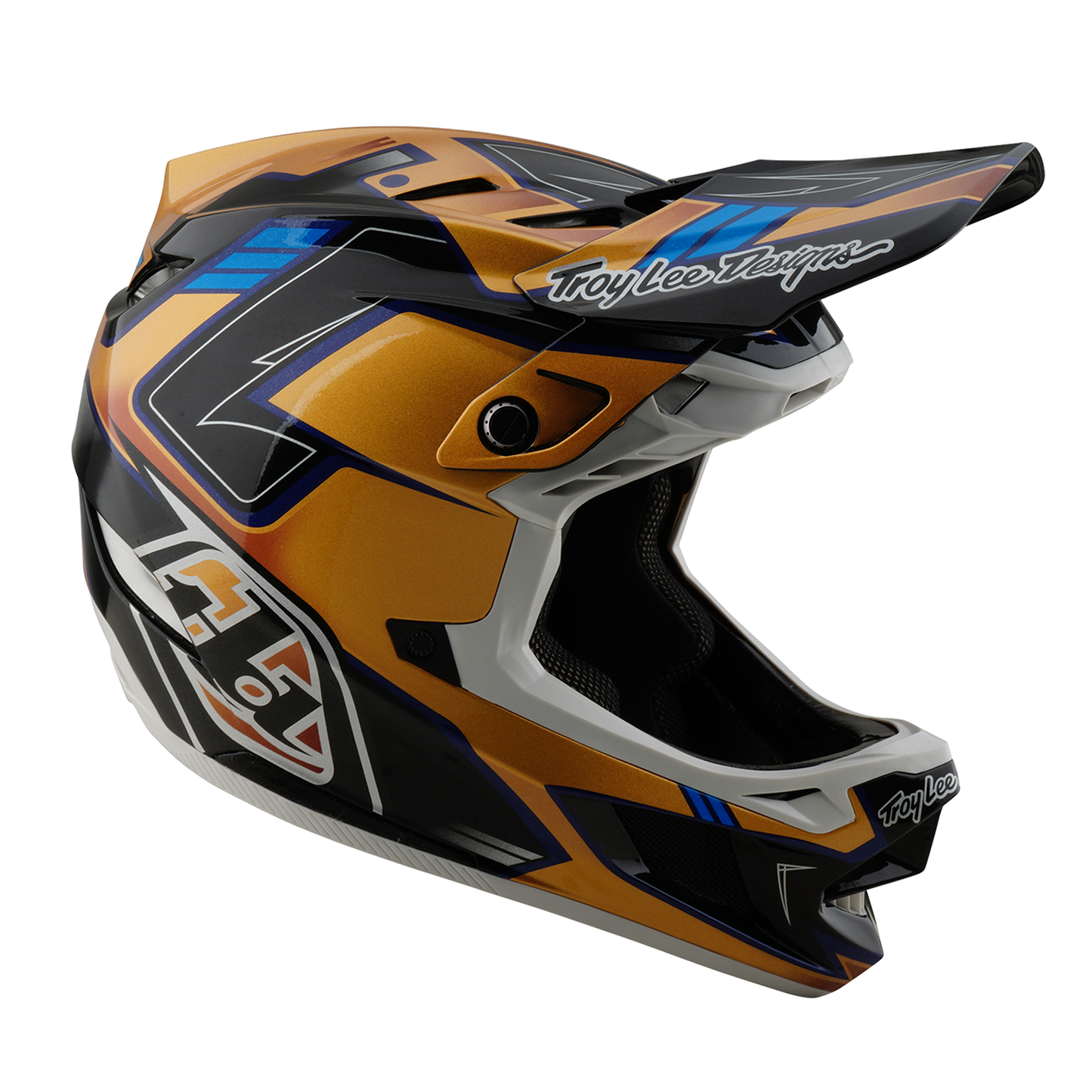 TROY LEE DESIGN D4 COMPOSITE MIPS ROYALTY MTB přilba černá/zlatá