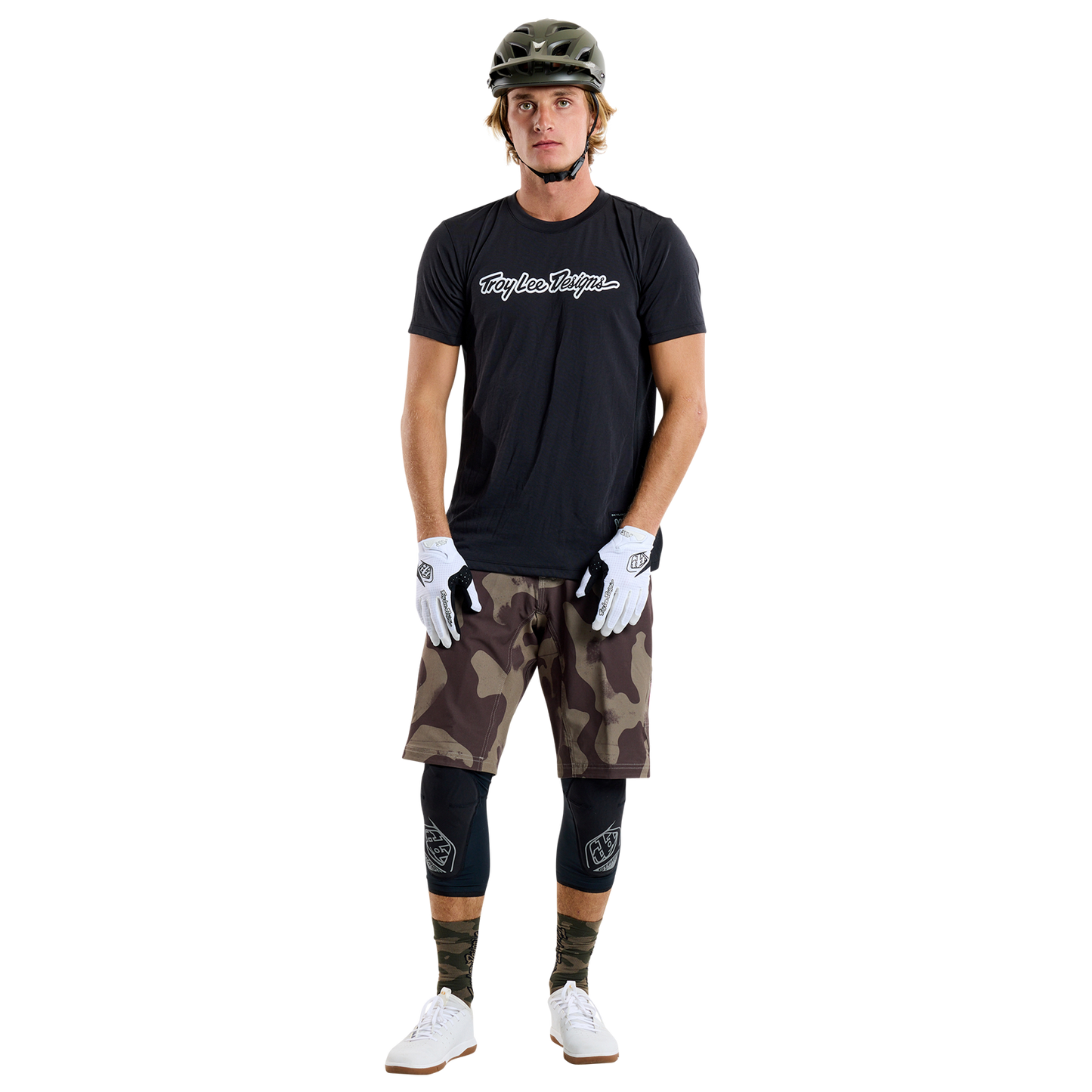 TROY LEE DESIGN SKYLINE RIDE TEE SIGNATURE Dres s krátkým rukávem Black 2025