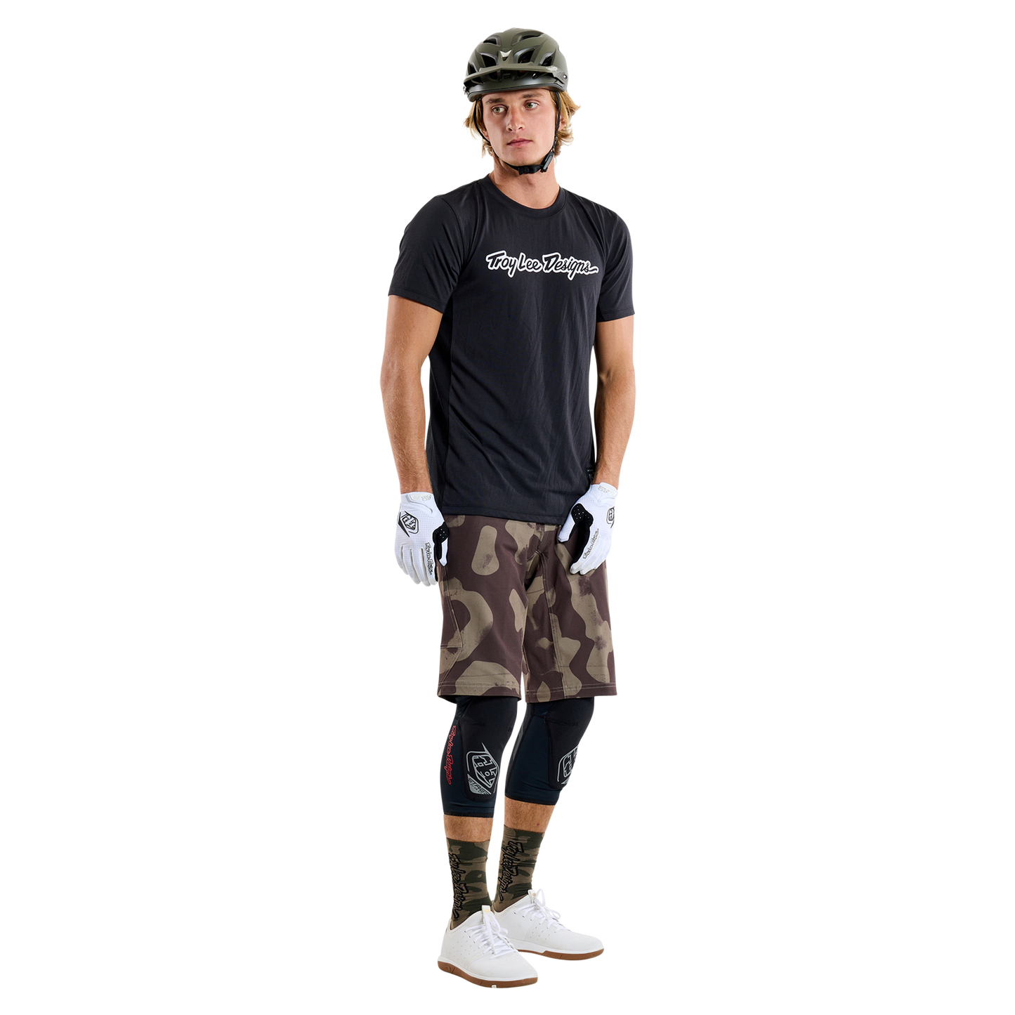 TROY LEE DESIGN SKYLINE RIDE TEE SIGNATURE Dres s krátkým rukávem Black 2025