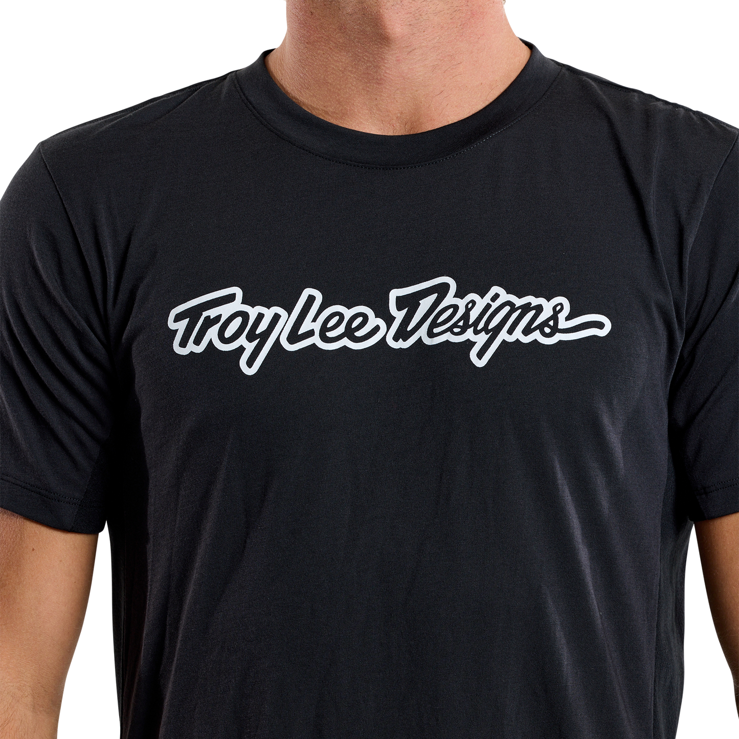 TROY LEE DESIGN SKYLINE RIDE TEE SIGNATURE Dres s krátkým rukávem Black 2025