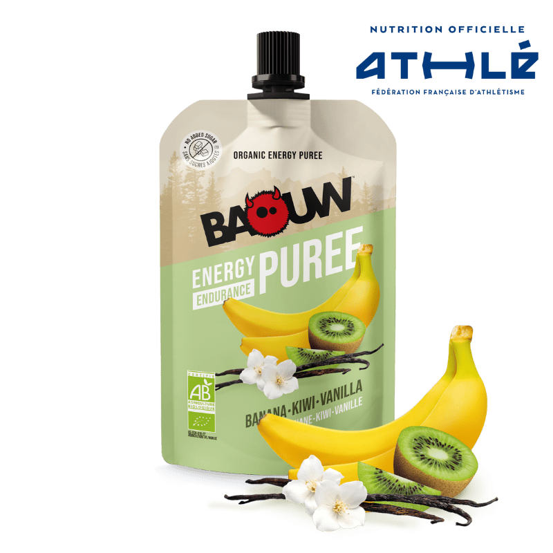 BAOUW Ekologiskt Recept Frukt Energipuré Banan/Kiwi/Vanilj (90g)