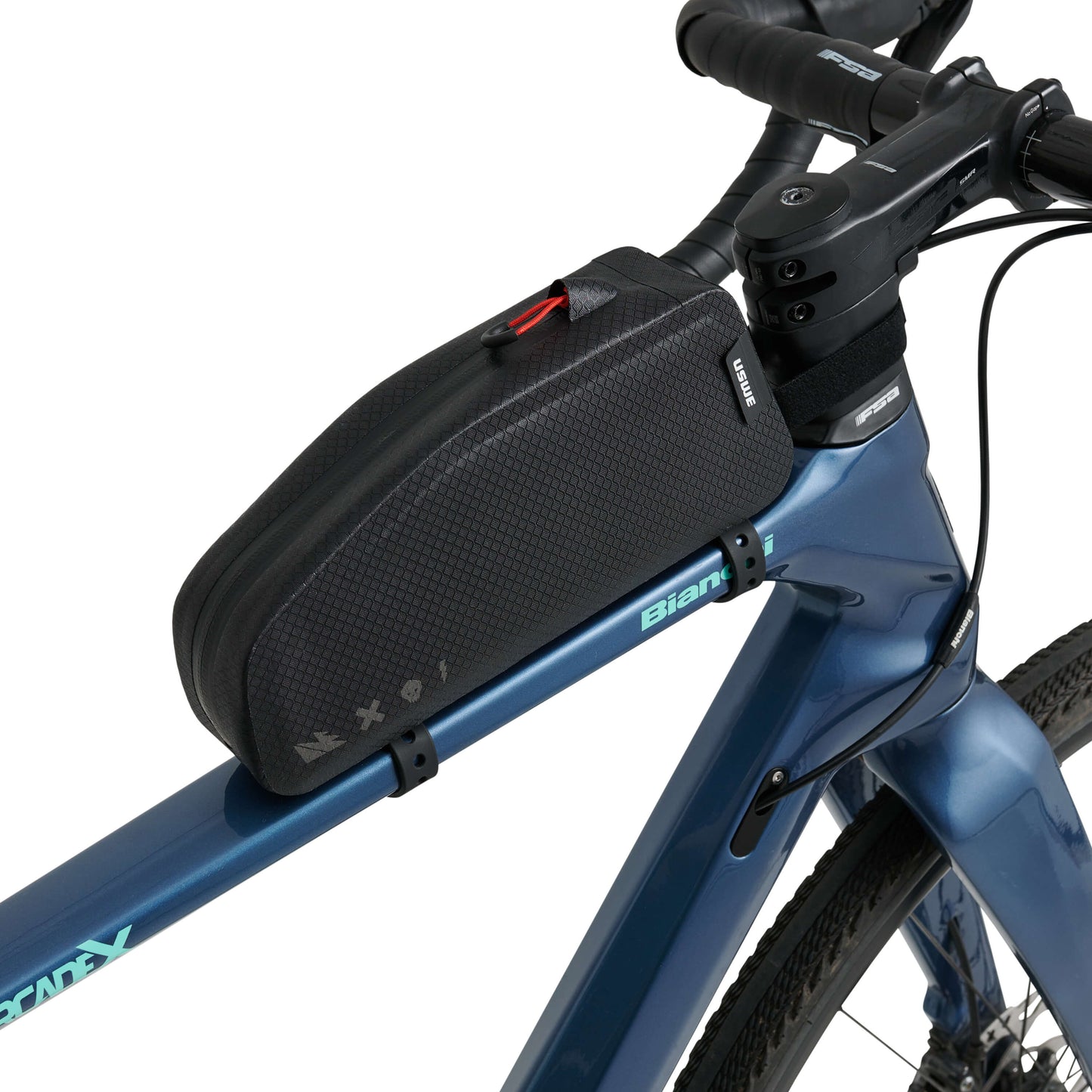 Taška na rám USWE TOP TUBE ZIPPERED 1,2 l, černá