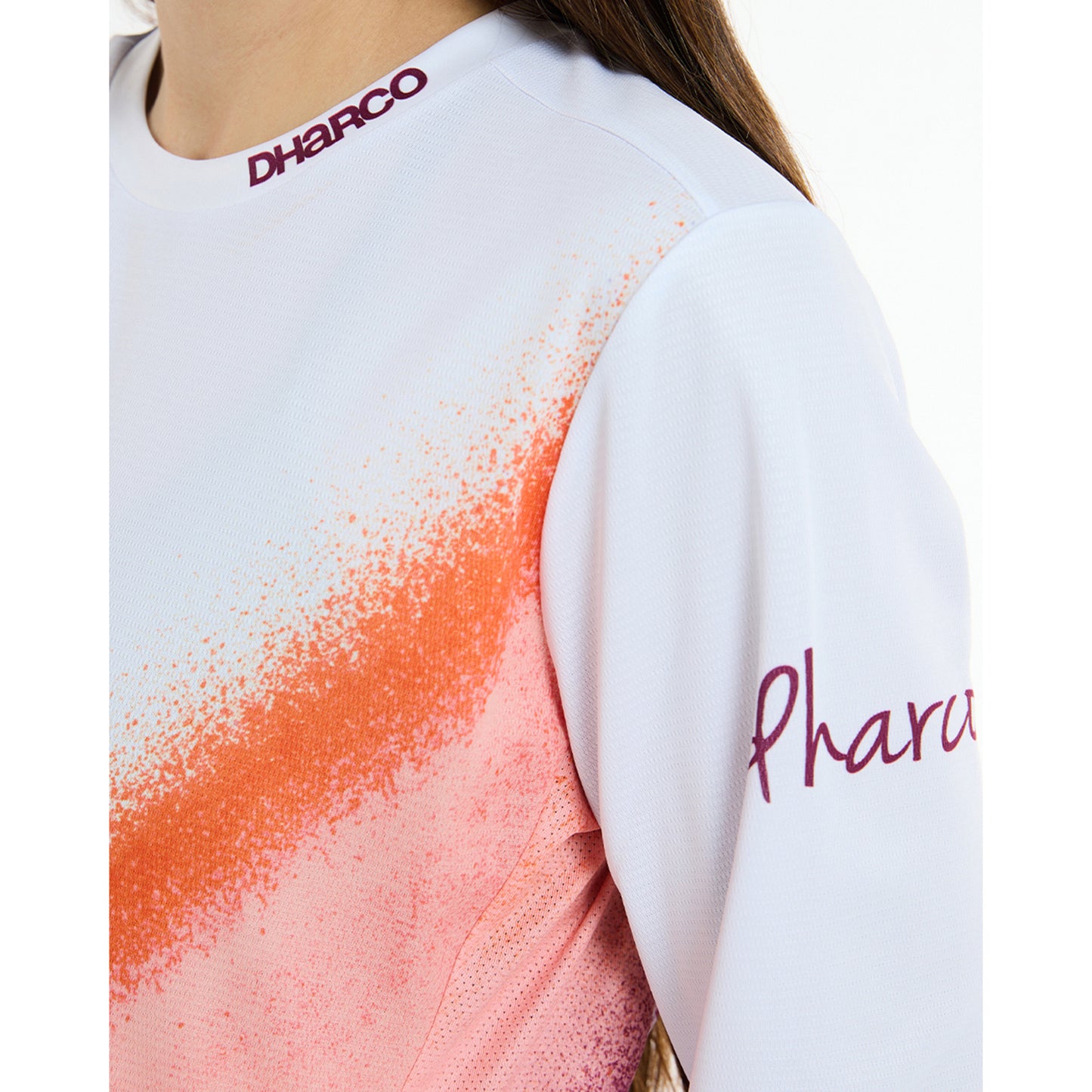 DHARCO GRAVITY FIREBIRD Långärmad Jersey Vit/Orange, dam