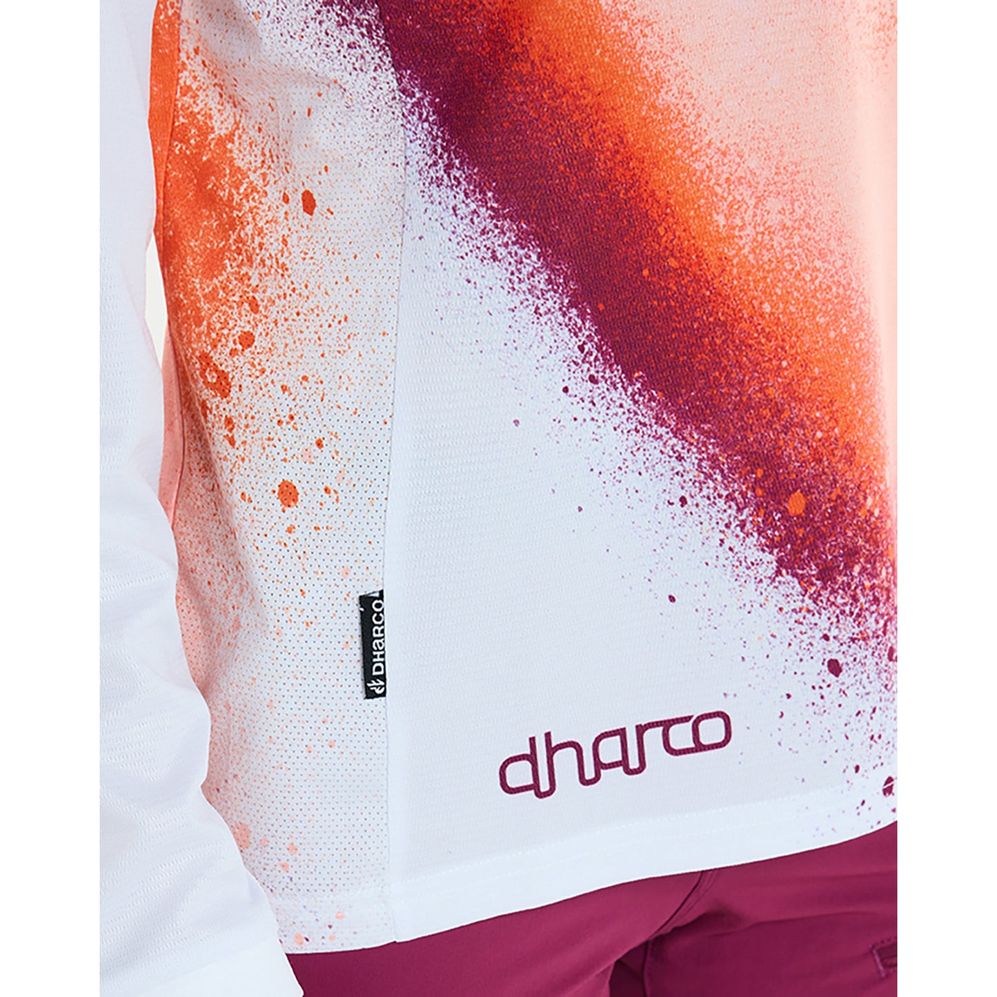 DHARCO GRAVITY FIREBIRD Långärmad Jersey Vit/Orange, dam