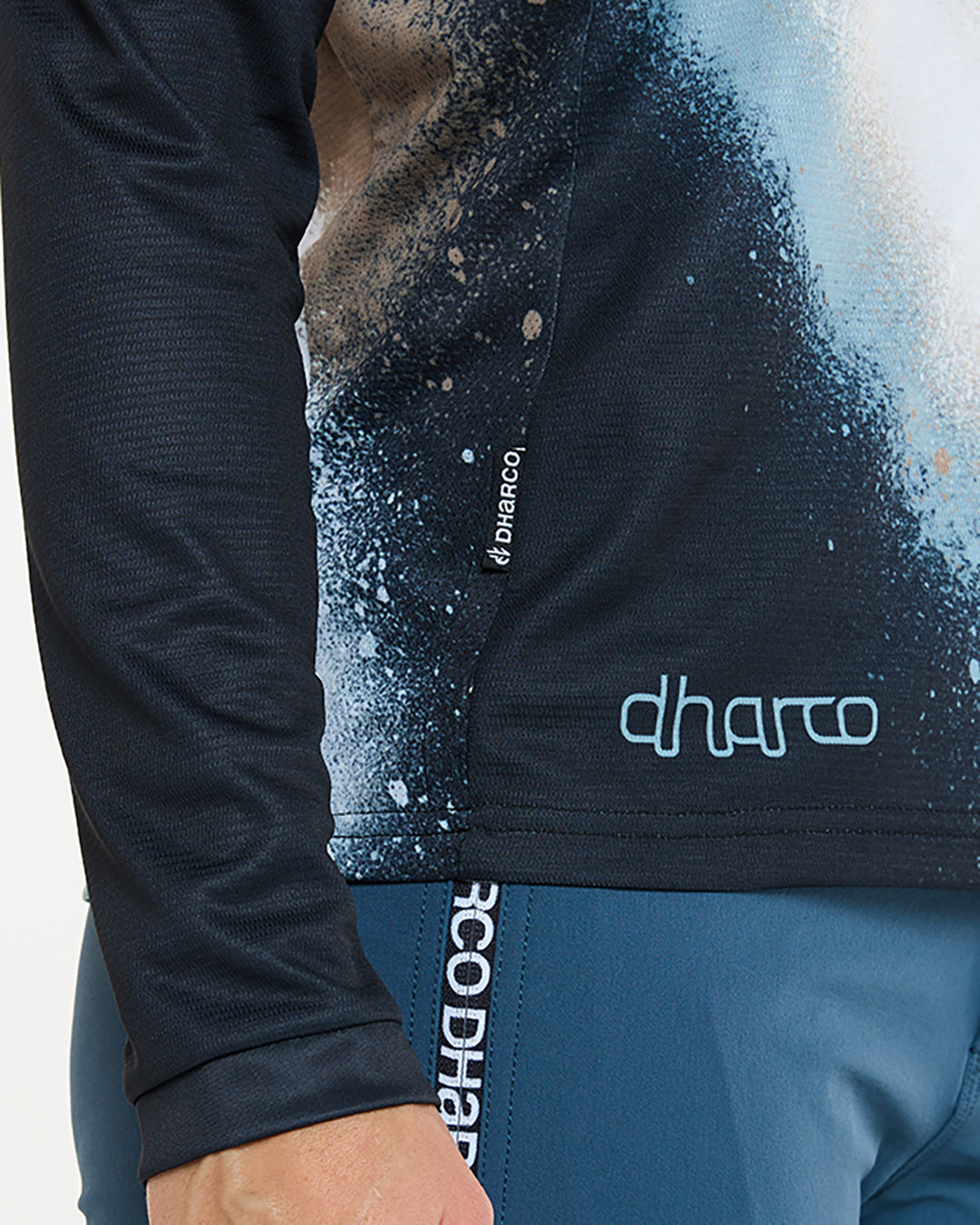 Maillot DHARCO GRAVITY GOLDEN STREAK Manches Longues Femme Noir/Bleu