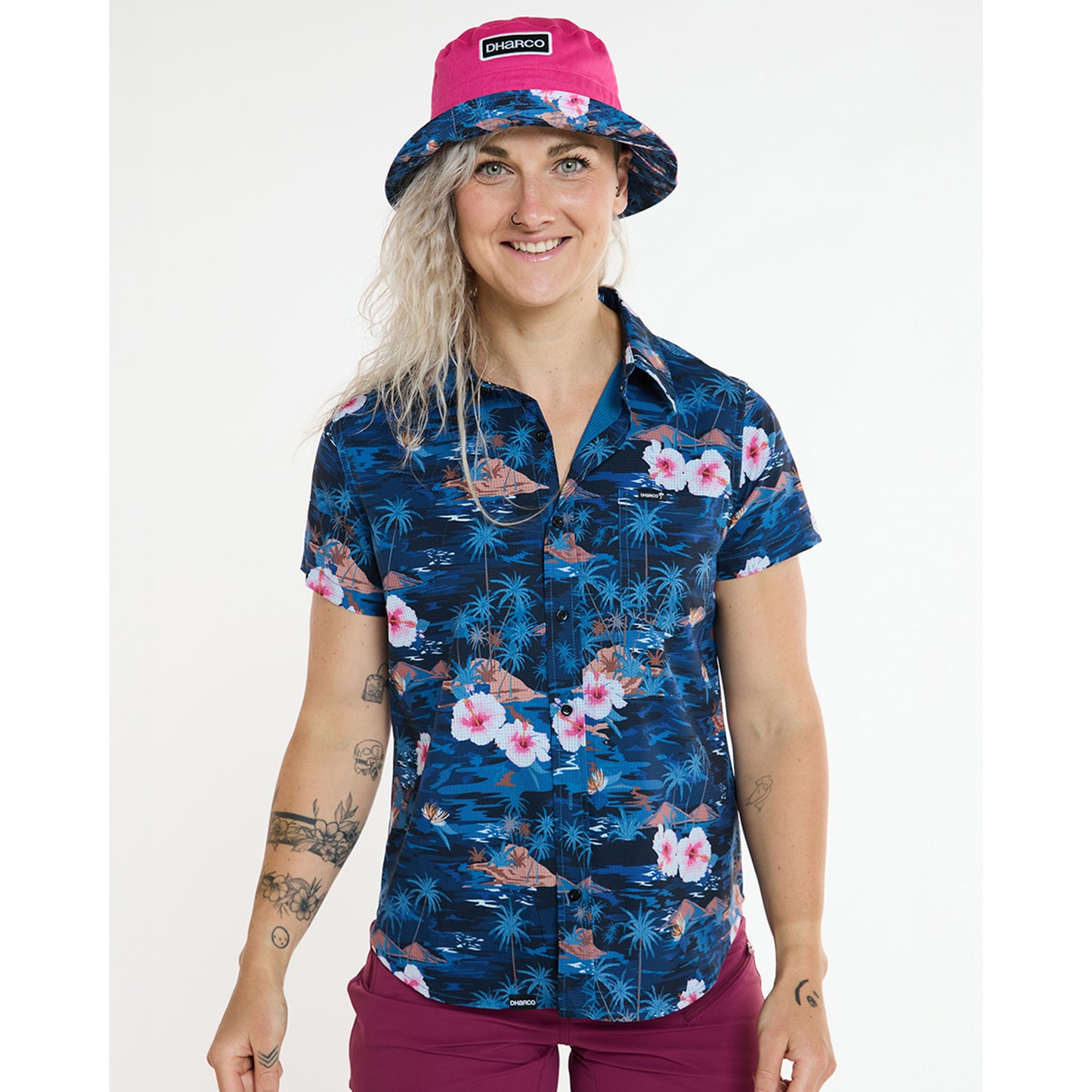 Chemise Technique DHARCO TECH PARTY OASIS Femme Bleu