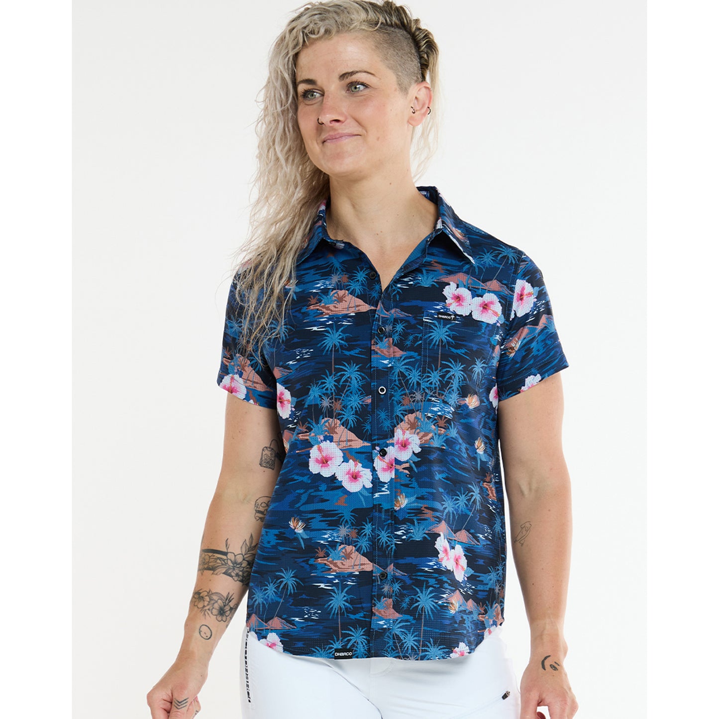 Chemise Technique DHARCO TECH PARTY OASIS Femme Bleu