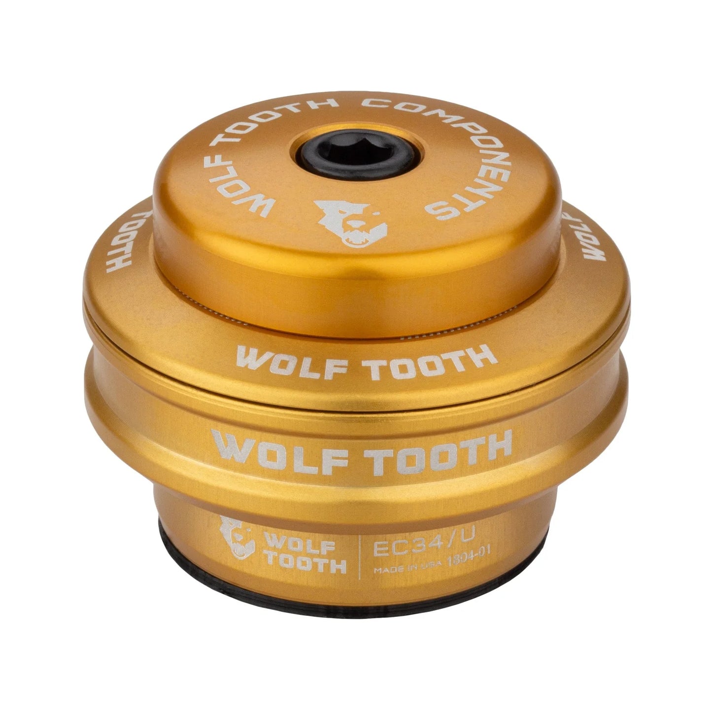 Vysoká miska pro sadu vnějšího řízení WOLF TOOTH PREMIUM 1"1/8 EC34, výška 16 mm, zlatá
