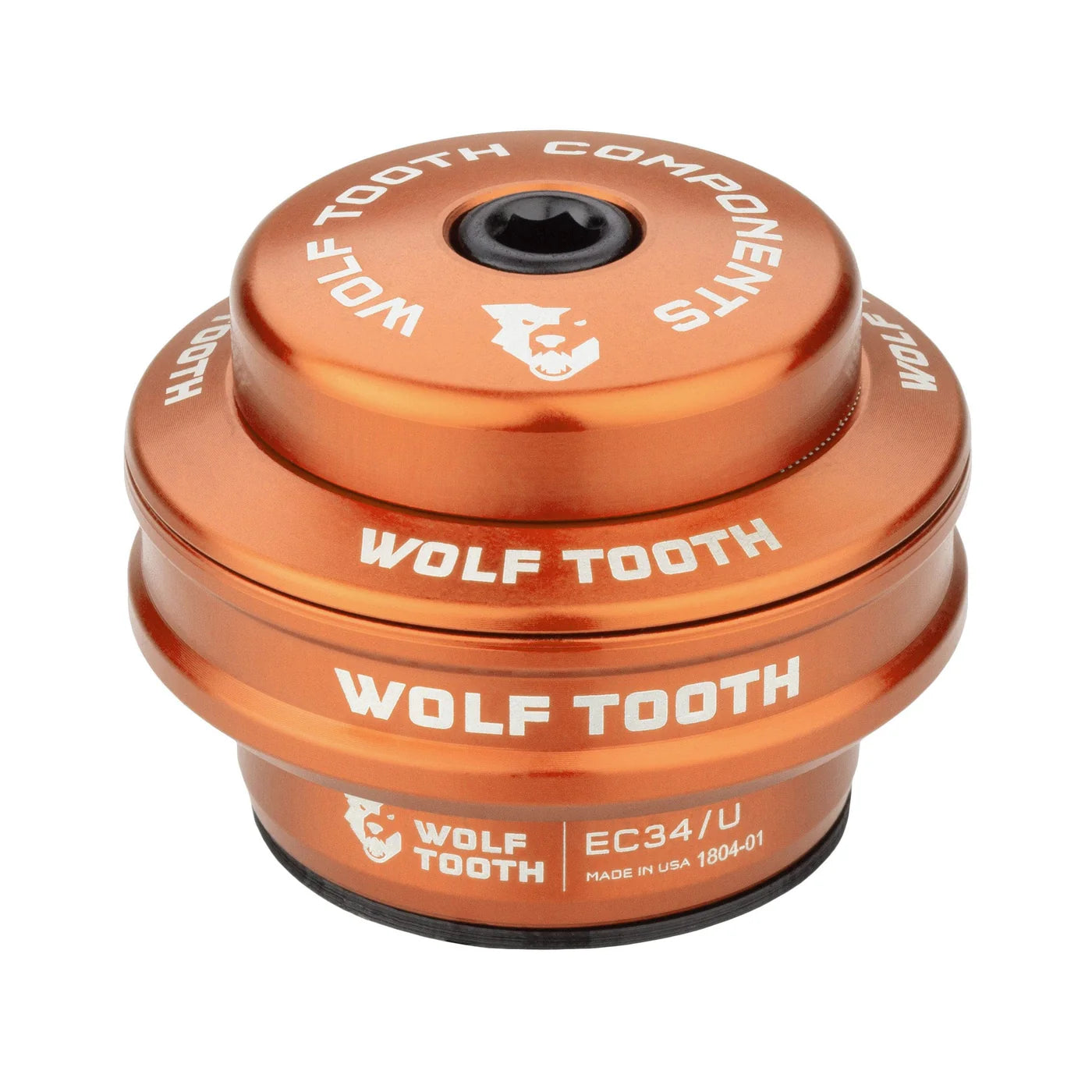 Hög kopp till WOLF TOOTH 1"1/8 EC34 Externt headsetstativ 16 mm Orange