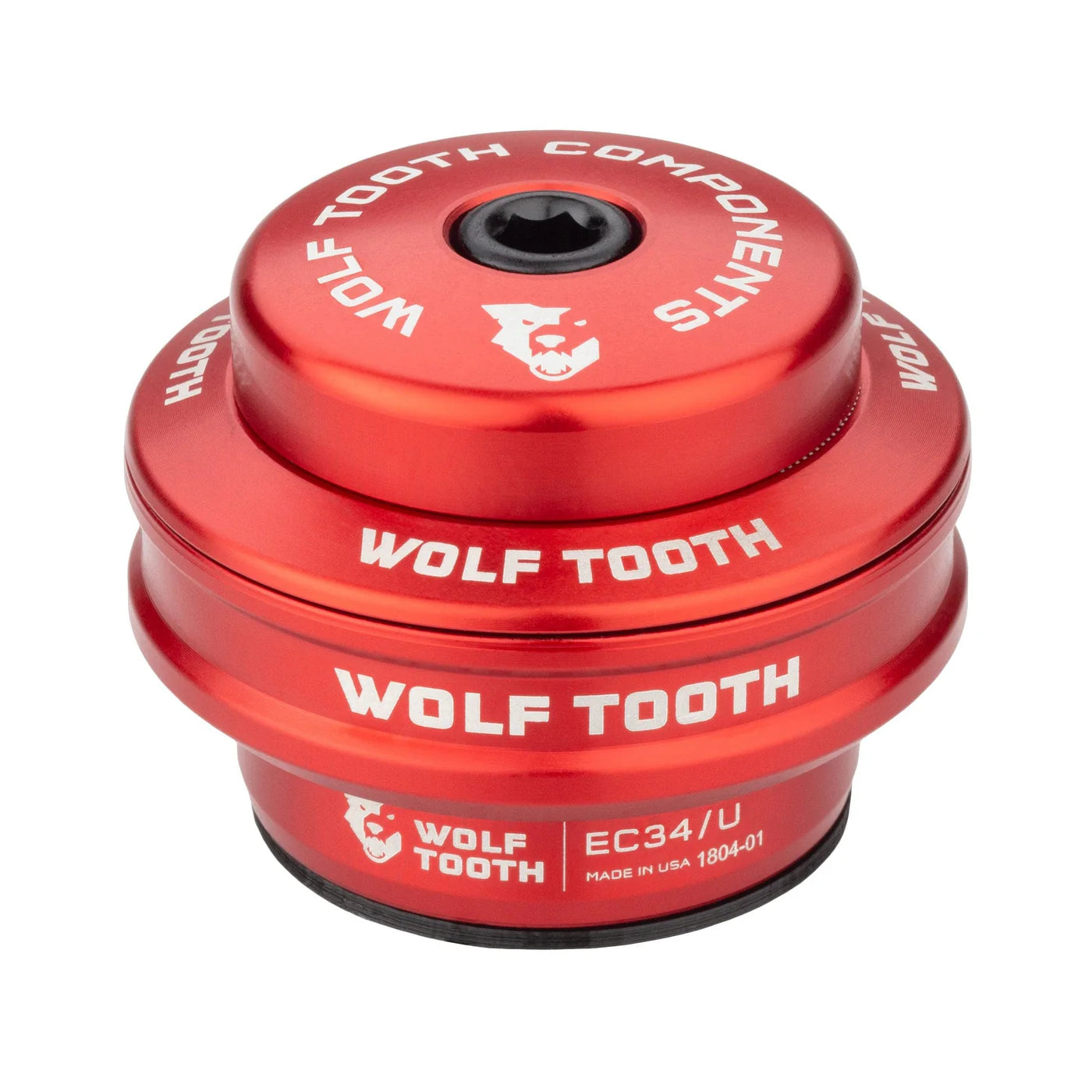 Vysoká miska pro sadu vnějšího řízení WOLF TOOTH PERFORMANCE 1"1/8 EC34, výška 16 mm, červená