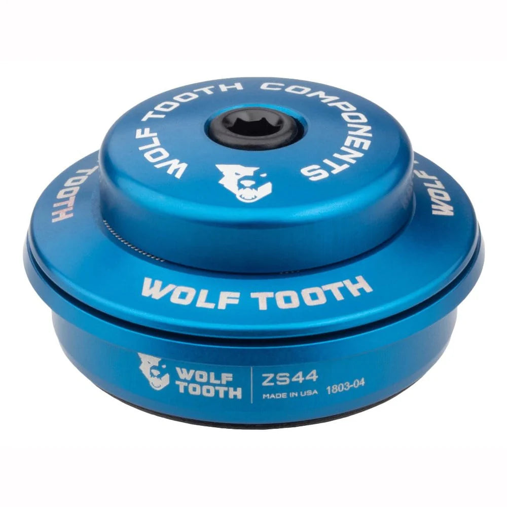 Wysoka miska do półzintegrowanego zestawu sterowego WOLF TOOTH PREMIUM 1"1/8 ZS44, stack 6 mm, niebieska