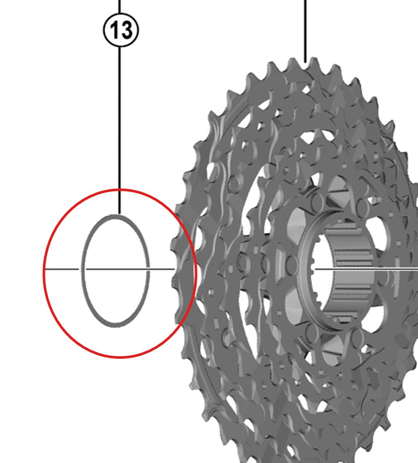12V SHIMANO Kassettdistans för Dura Ace/Ultegra/105 0,5mm