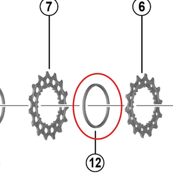 Podkładka dystansowa kasety 12V SHIMANO do Dura Ace 9200 1,9 mm