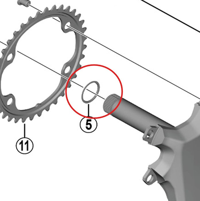Ring för SHIMANO FC-R9200/8100 vevparti