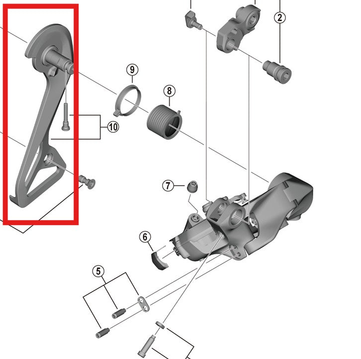 SHIMANO DURA-ACE RD-R9250 Udvendig bagskifterbøjle og monteringsskruer