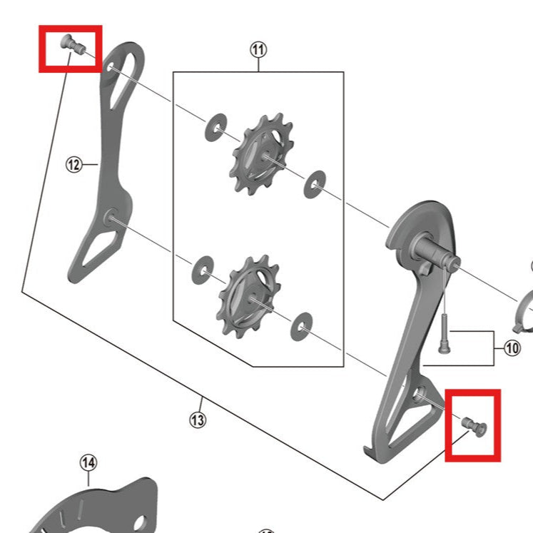 SHIMANO RD-R9250 Rullskruvar (x2)