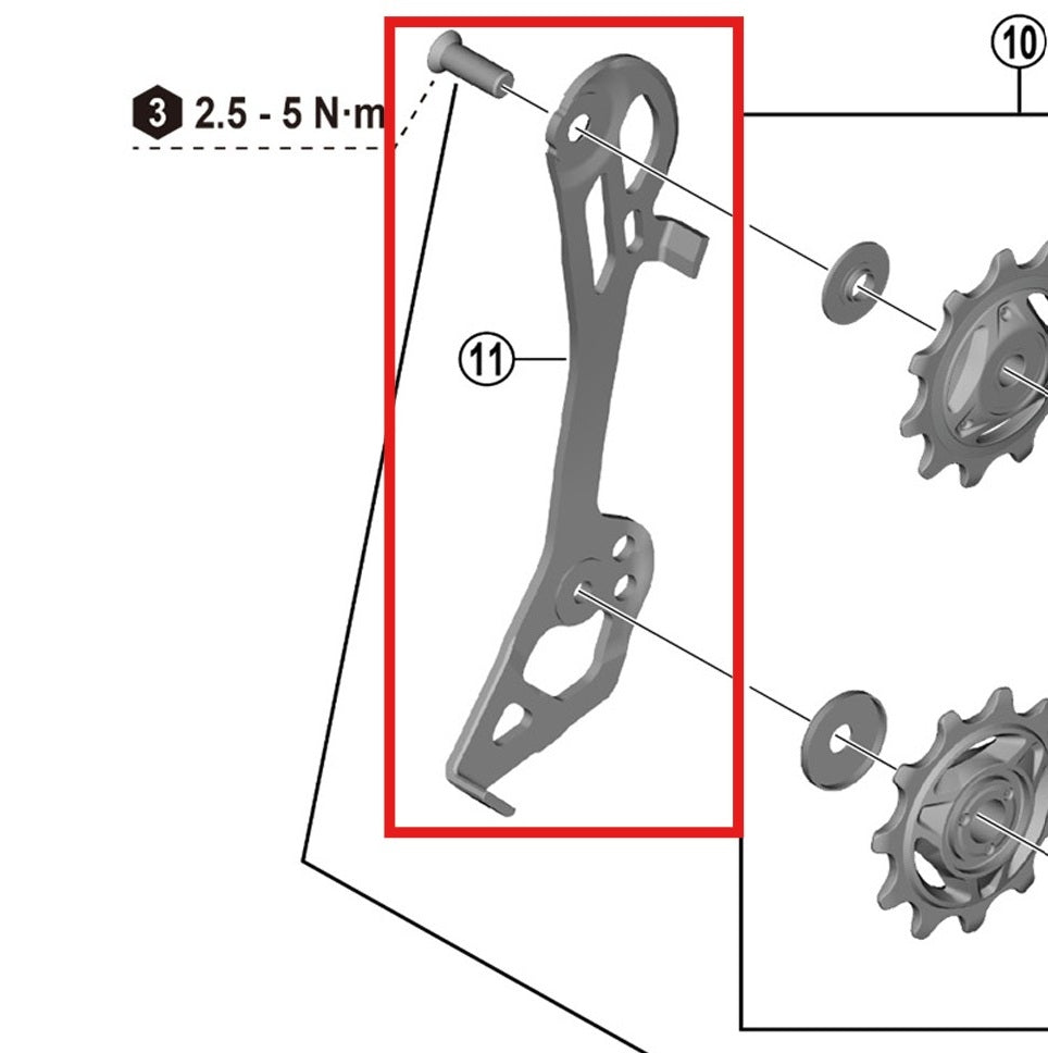 SHIMANO RD-R7100 invändig bakväxelbur