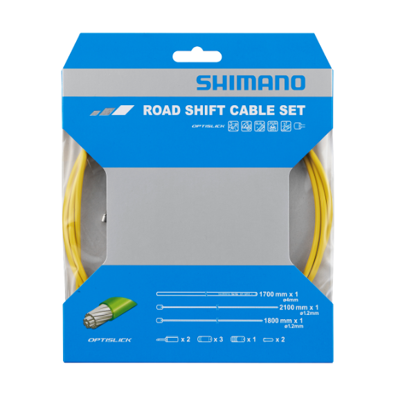 Zestaw linki przerzutki i obudowy SHIMANO OT-SP41 Optislick żółty