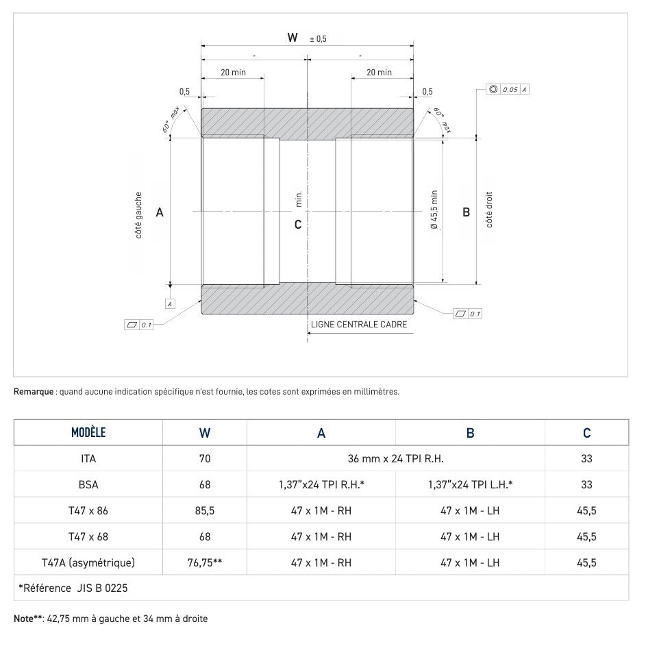 CAMPAGNOLO QCK-TECH externt vevparti - T47x68