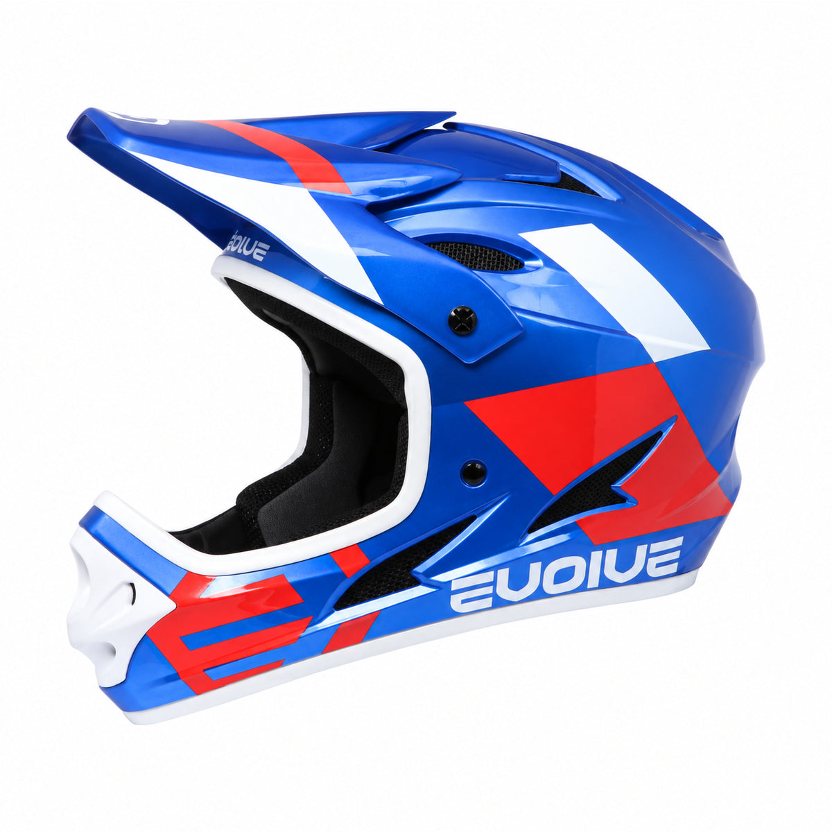 Casque Evolve Storm bleu et rouge