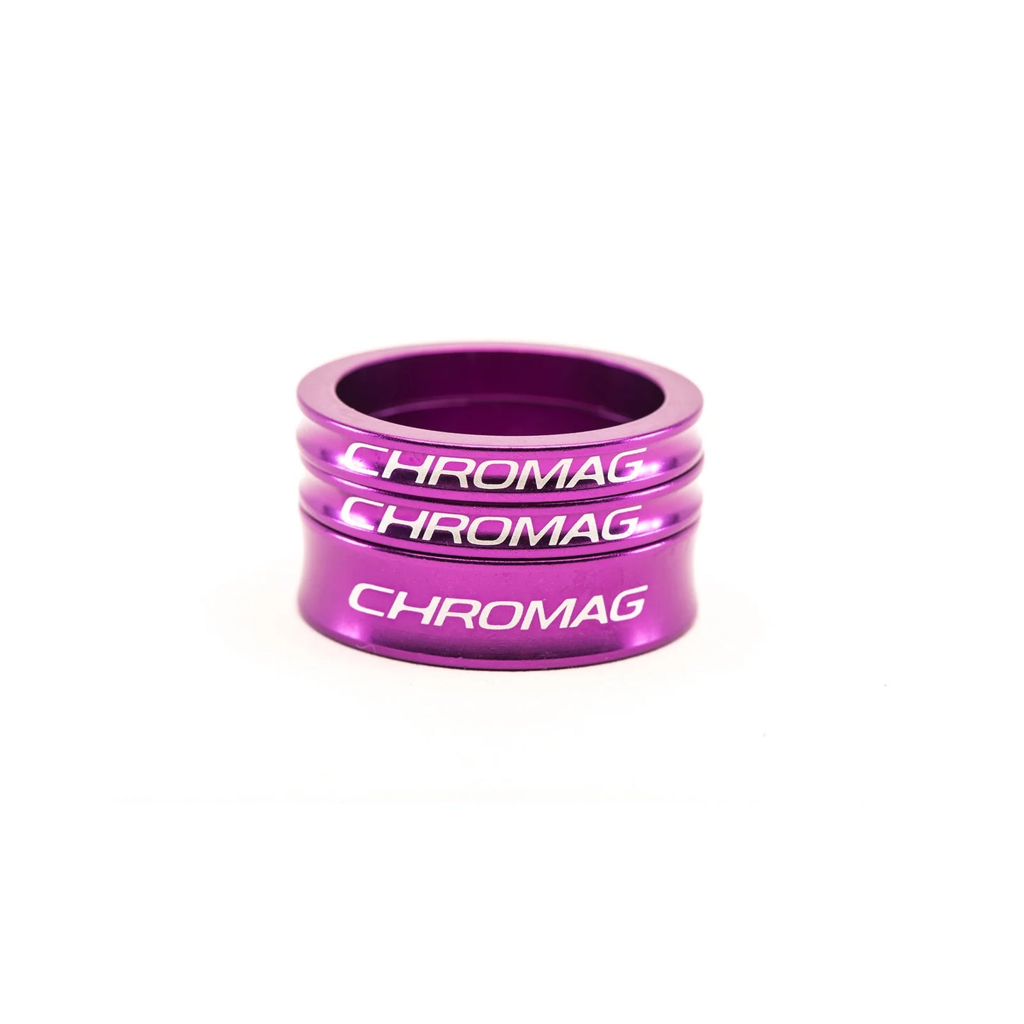 Zestaw podkładek dystansowych CHROMAG 1"1/8 Alu Purple Headset Spacer Kit