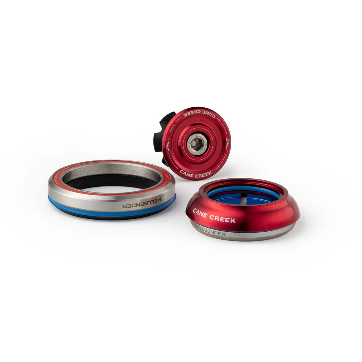 Jeu de Direction Intégré Conique CANE CREEK Hellbender 70 1"1/8-1.5" IS42/IS52 Rouge