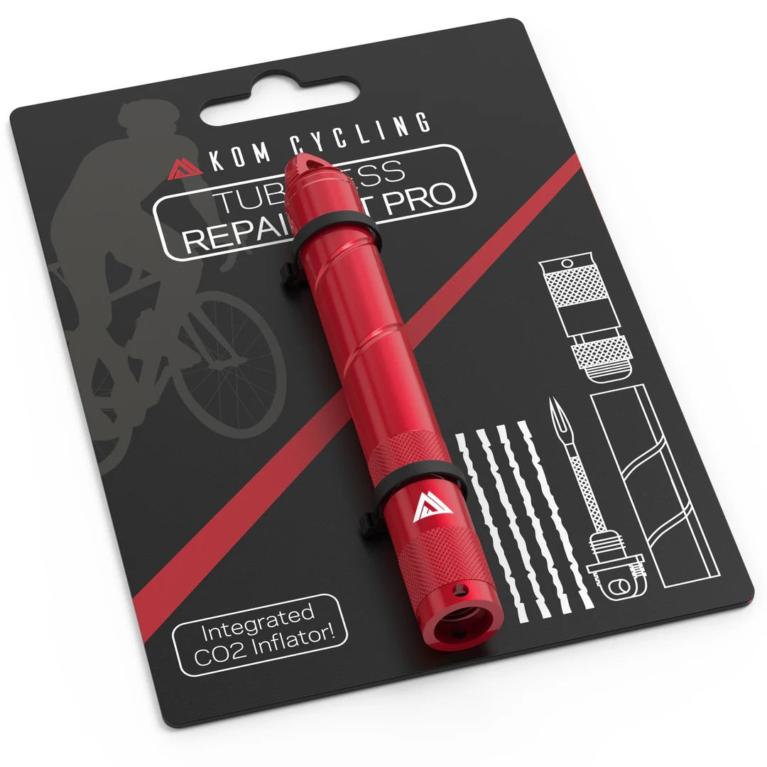 KOM CYCLING Tubeless PRO reparationssats Röd
