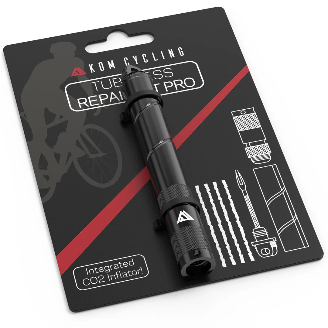 KOM CYCLING Tubeless PRO Reparationssæt Sort