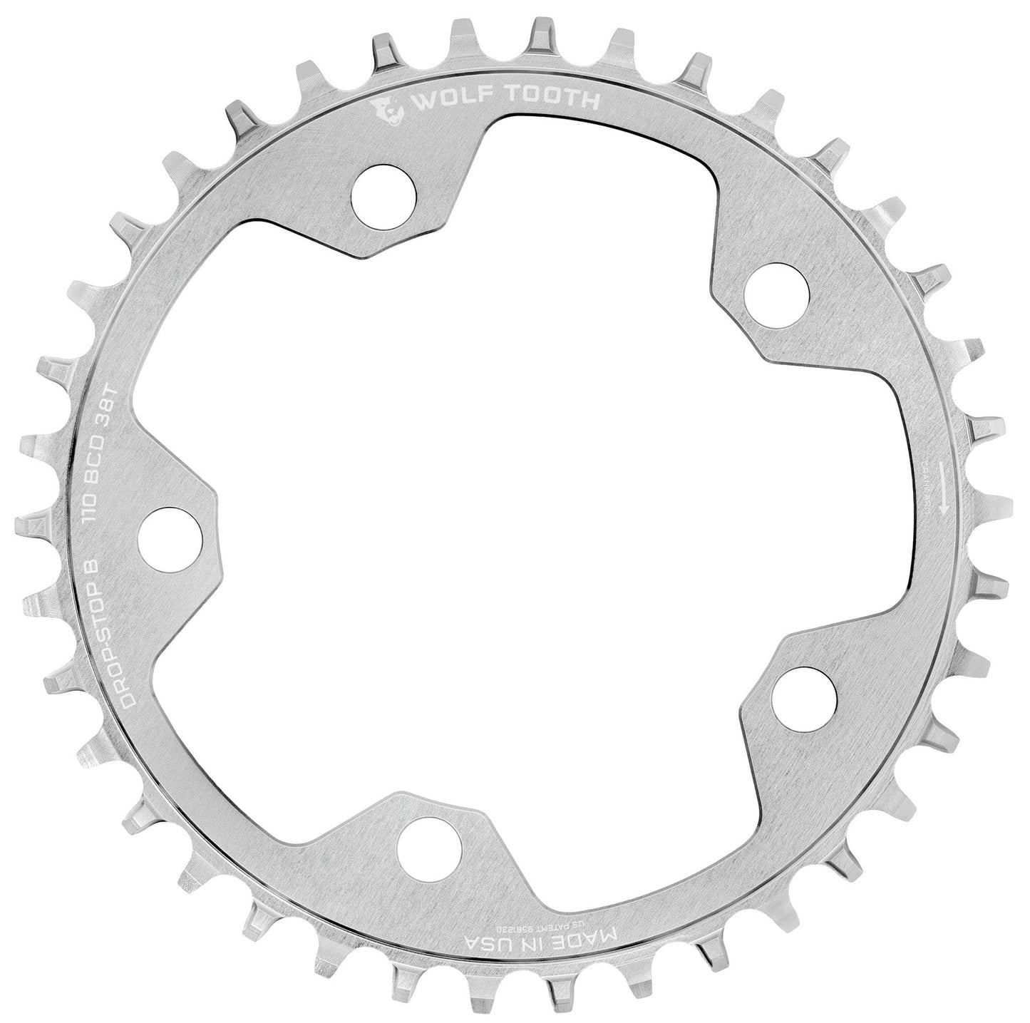 WOLF TOOTH DROP-STOP B GRAVEL/CX 110 mm, rå silver, monodäck
