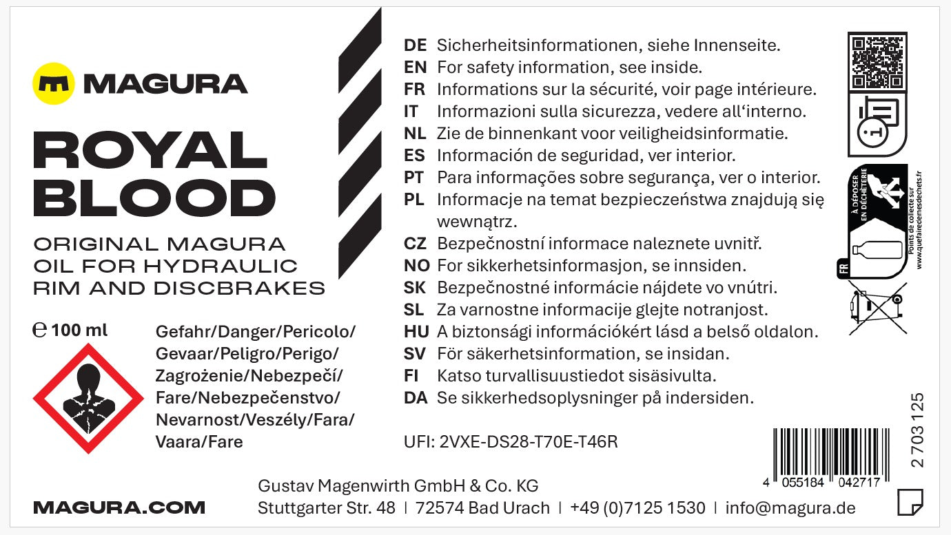 MAGURA ROYAL BLOOD Mineralsk bremsevæske (100 ml)