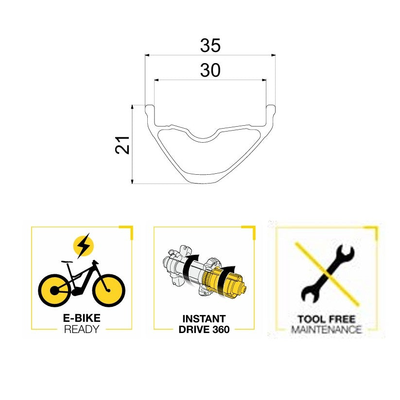 Pár kol MAVIC E-CROSSRIDE 1 29" 30MM