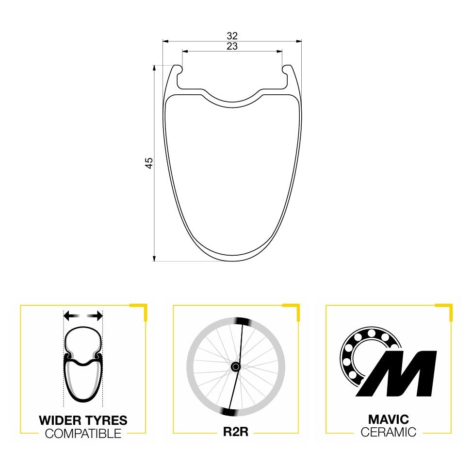 Pár kol MAVIC COSMIC ULTIMATE DISC Tubeless Ready (Center Lock)