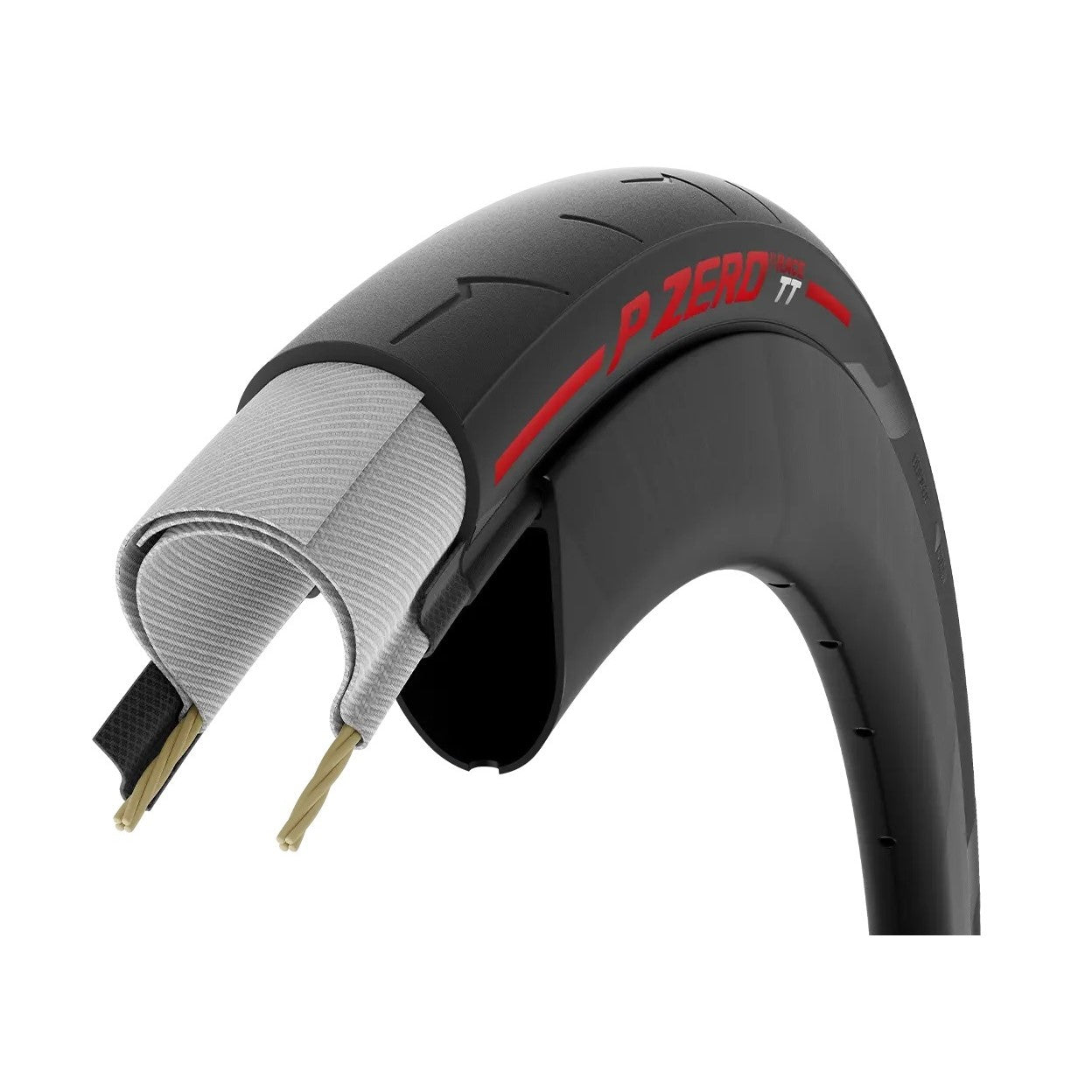 PIRELLI P ZERO Race TT 700c TubeType Red-dæk