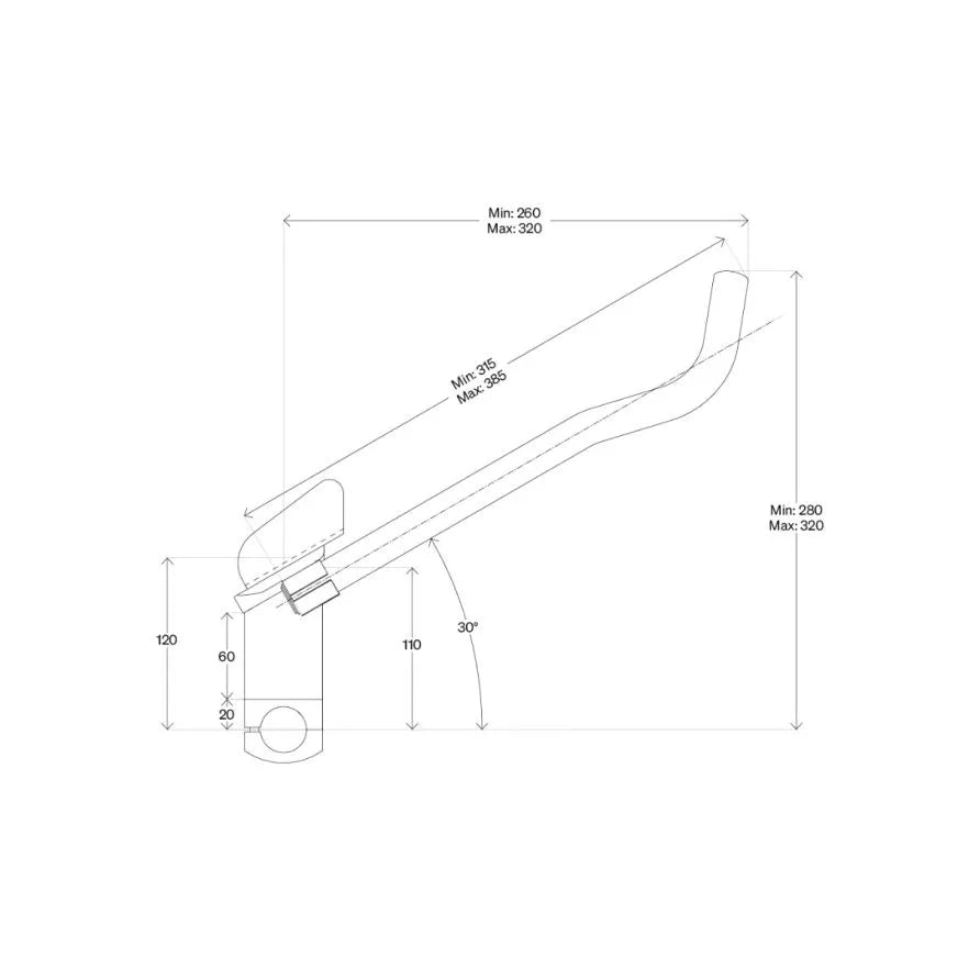 Przewody przedłużające DEDA PARABOLICA PRO