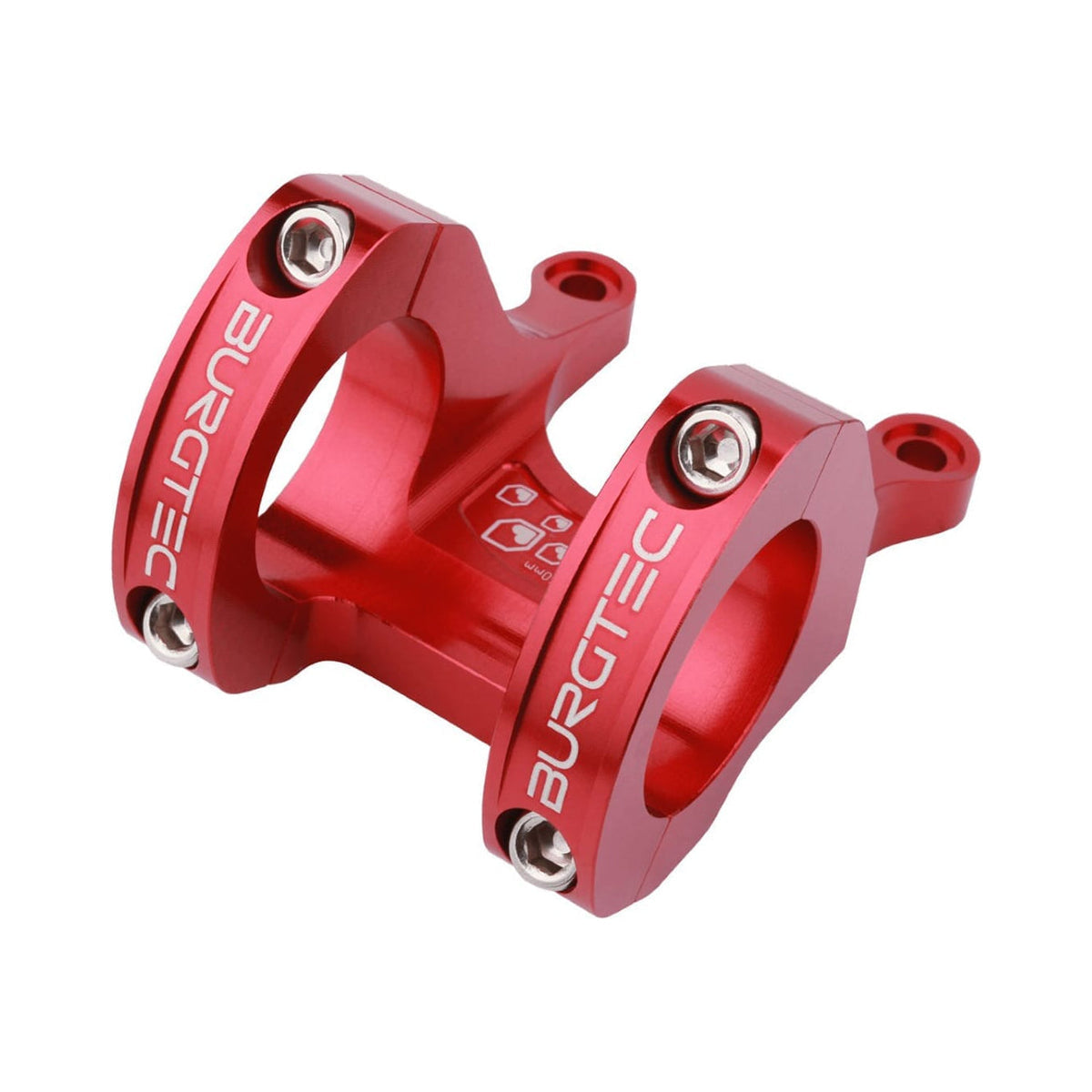 Potence BURGTEC Direct Mount MK3 Rouge — vue principale sur fond blanc