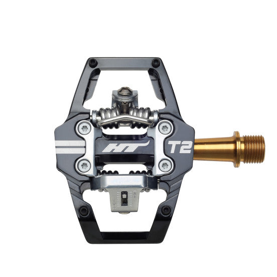 HT Components ENDURO T2T Titanové pedály černé