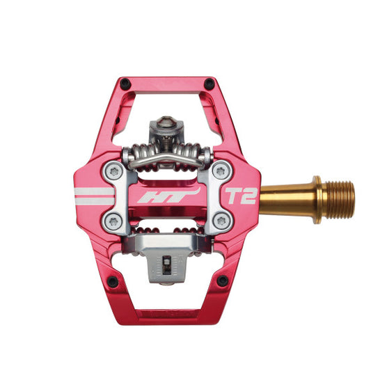 HT COMPONENTS ENDURO T2T Titanpedaler Röd