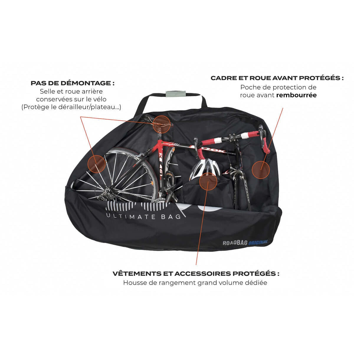 Housse de Vélo Route BUDS ROADBAG ORIGINAL Noir