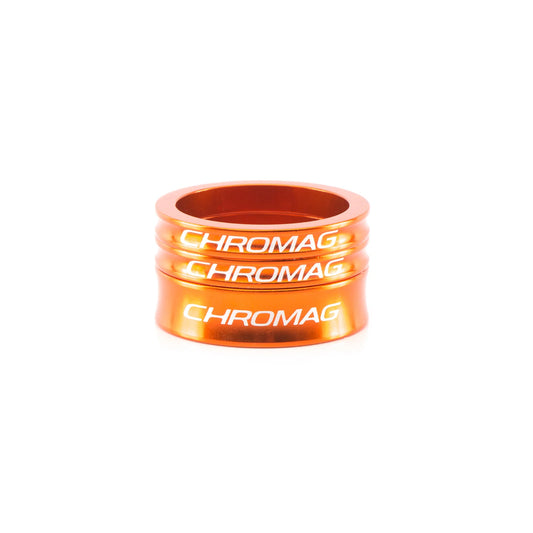 Zestaw przekładek kierowniczych CHROMAG 1"1/8 Alu Orange