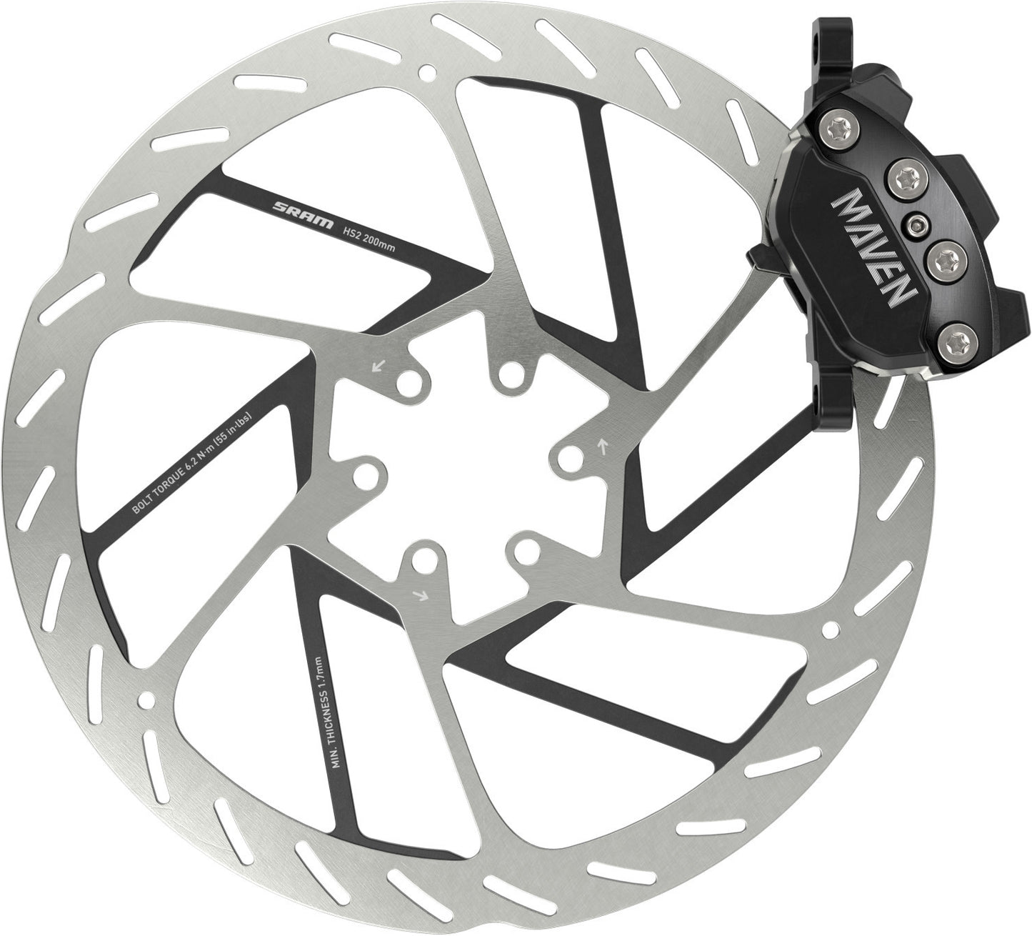 SRAM MAVEN SILVER bagbremse Sort