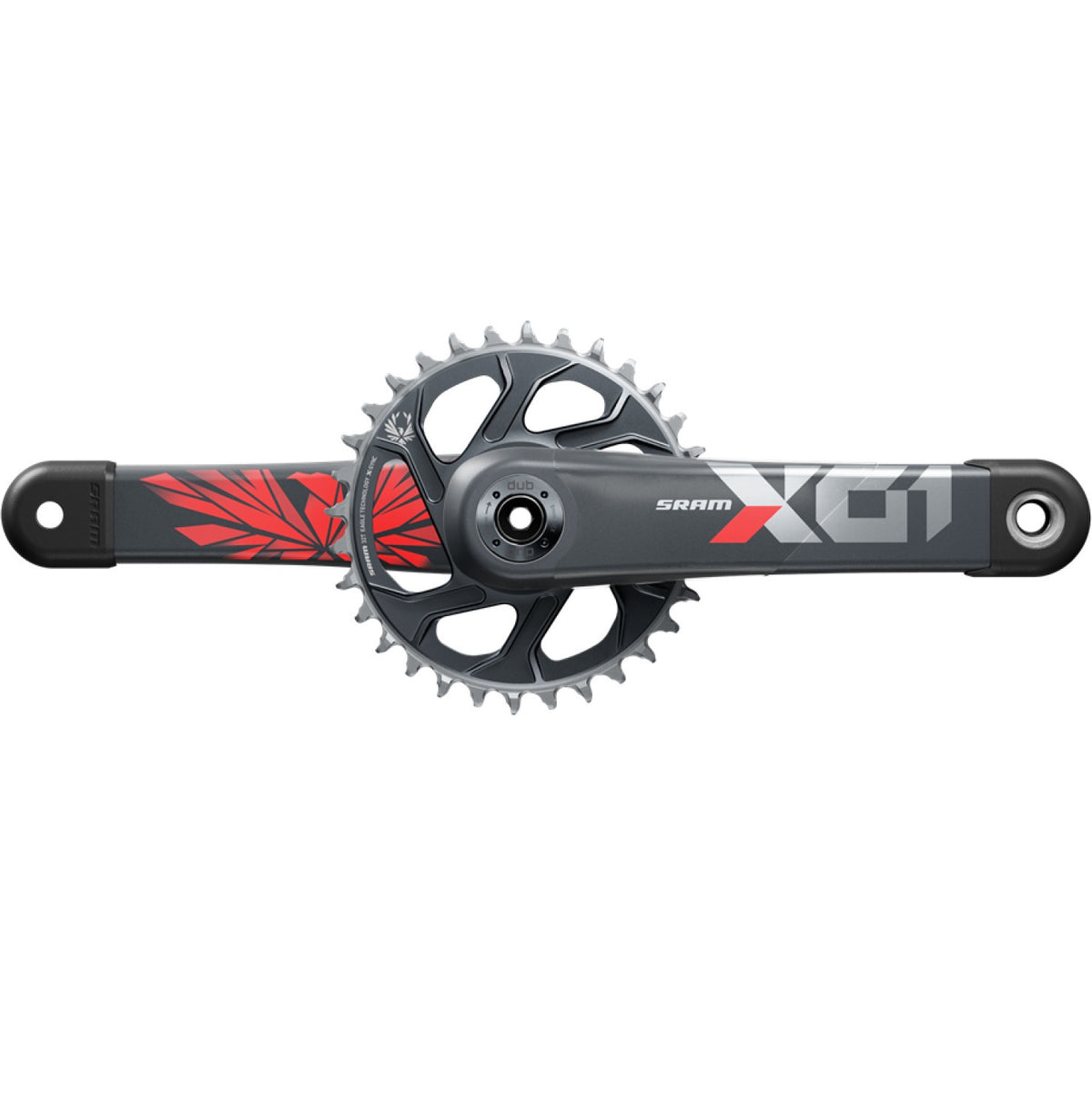 Pédalier Mono 12V SRAM EAGLE X01 DUB 49mm Rouge
