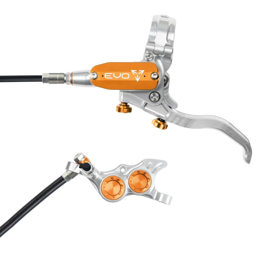 HOPE TECH 4 EVO TR4 Silver/Orange främre broms