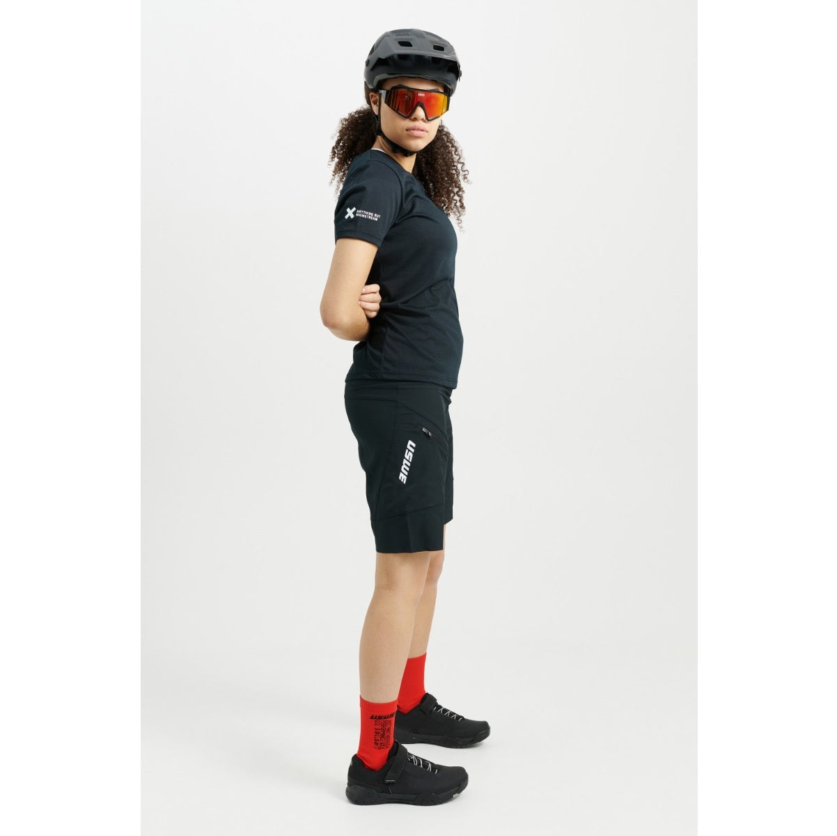 Damskie spodenki USWE HYBRID MTB Short czarne