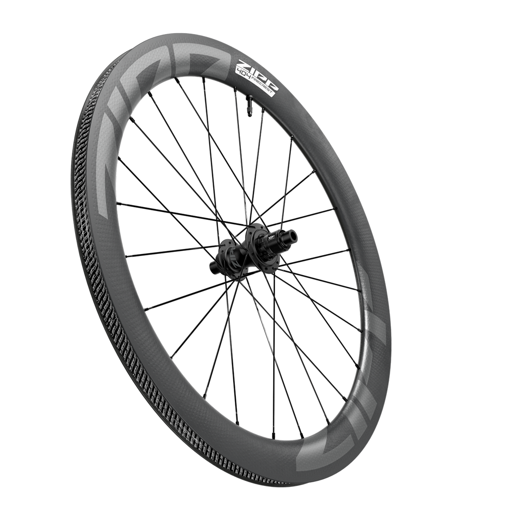 Et sæt ZIPP 404 FIRECREST DISC-hjul, Tubeless Ready (Center Lock)