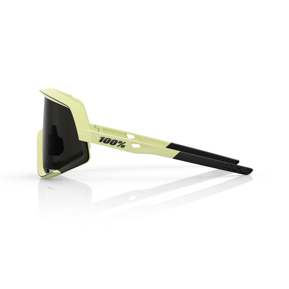 Lunettes 100% GLENDALE Soft Tact Glow Jaune Smoke Lens