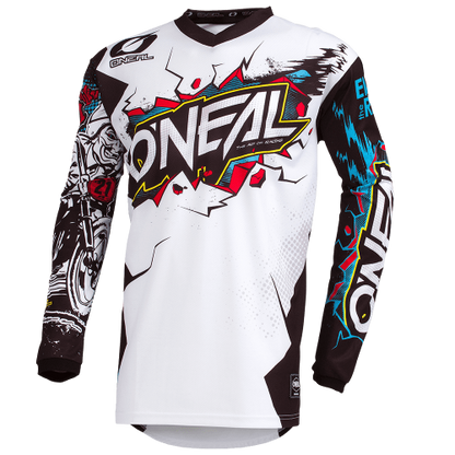 Maillot O'NEAL ELEMENT VILLAIN Junior Manches Longues Blanc