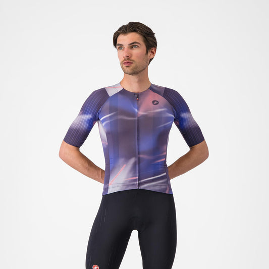 CASTELLI AERO RACE 8S Kortærmet Jersey Lilla