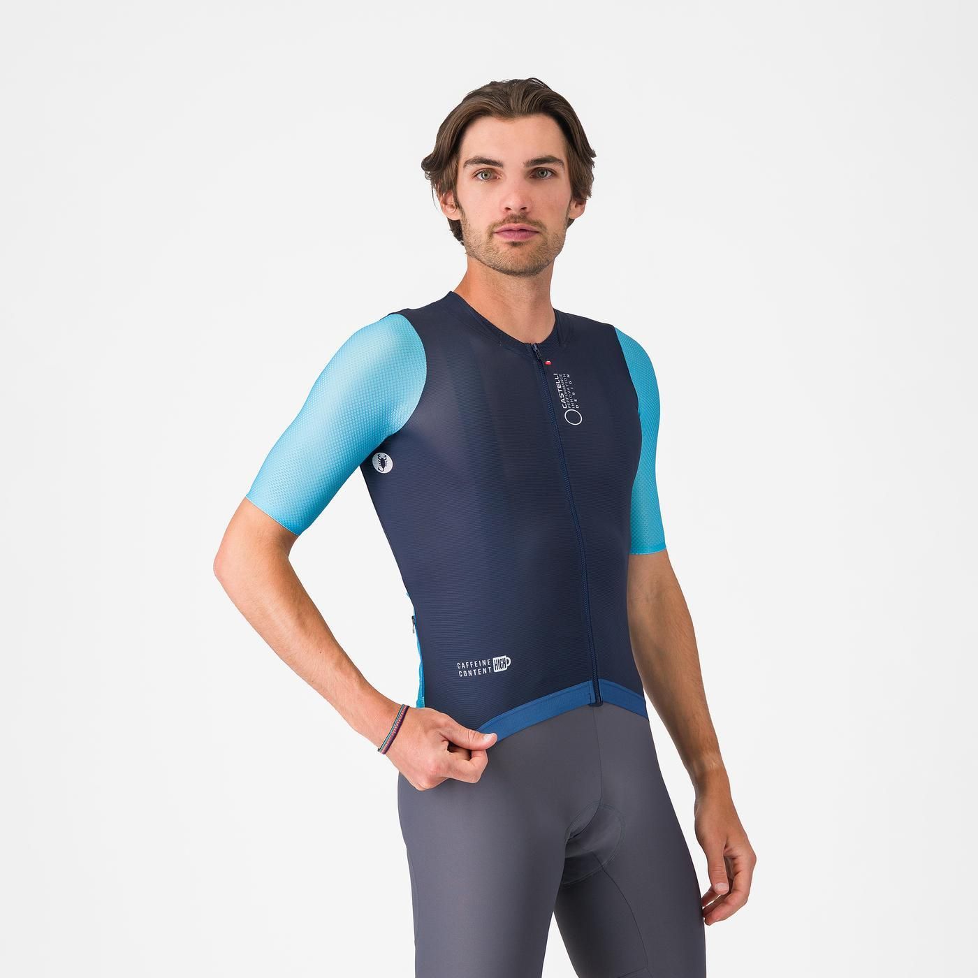 Maillot CASTELLI CORRETTO Manches Courtes Bleu