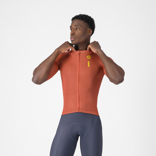 Koszulka z krótkim rękawem CASTELLI DRITTONE LOGO Paprika